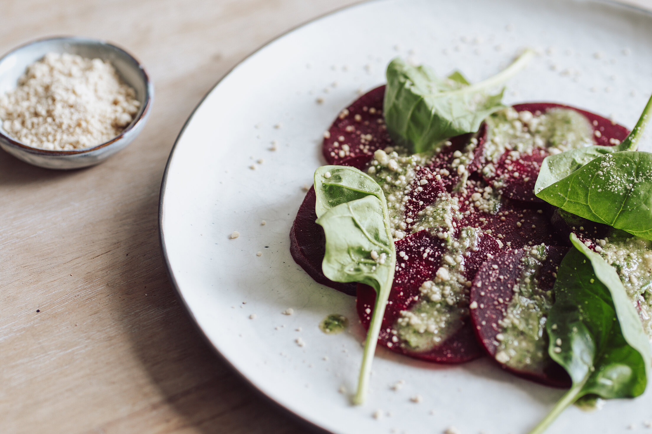 Italian Aged Beet Carpaccio &amp; Pesto
