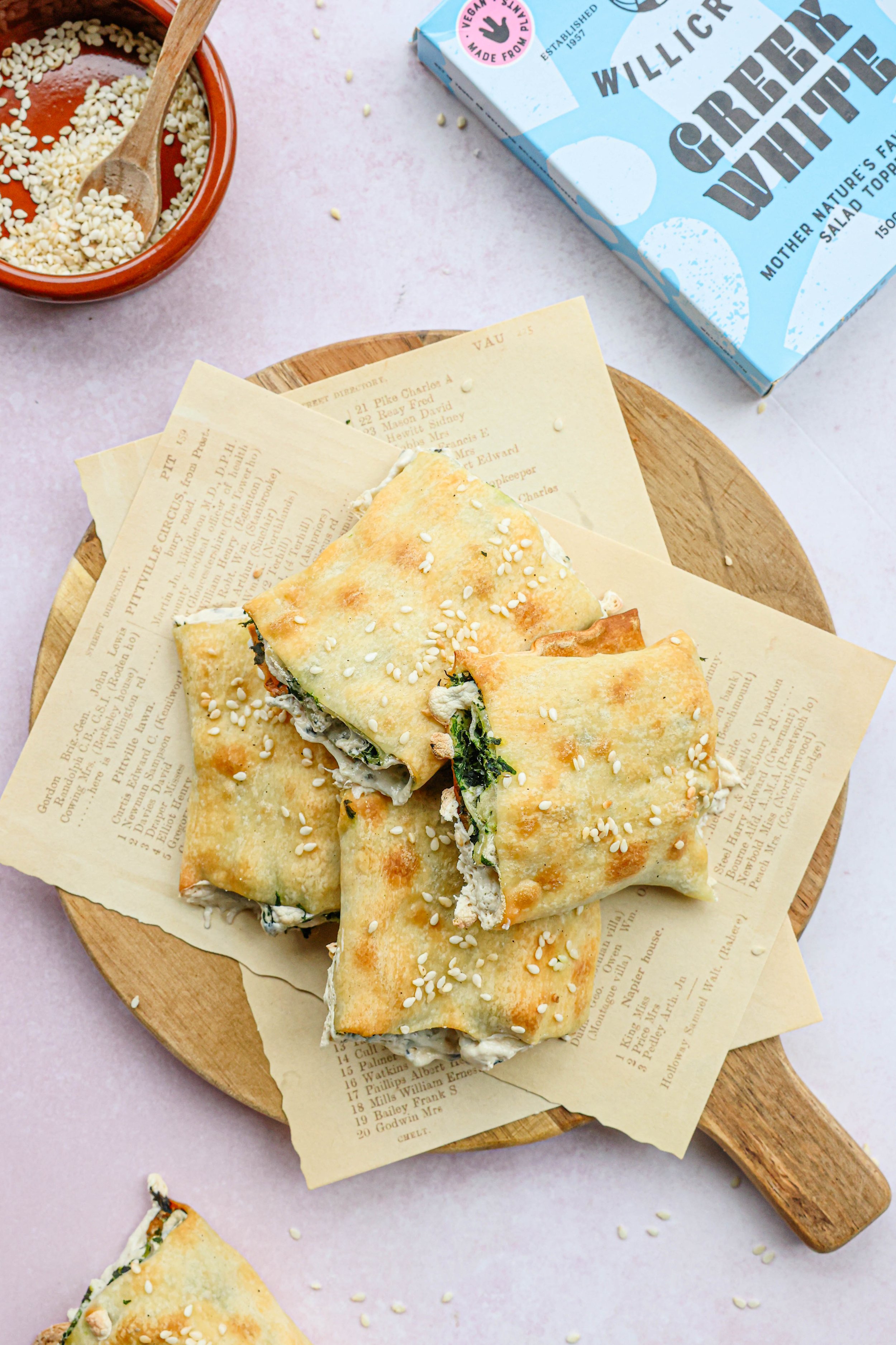 Spinach Greek White Rolls 